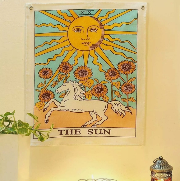 Kharma by Avelon Other - Screenprint Tarot tapestry the SUN